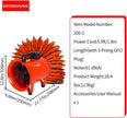 NEW 8 Inch Industrial Portable Air Blower Ventilator with Hose