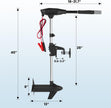 SUNELEXE 55lb Thrust Trolling Motor SM-55 with 8 Speed Control, Outboard Motor