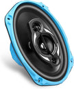NEW/OPEN BOX Recoil RCX694 Echo Series 6x9 Inch Coaxial Car Speakers 4-Way with Grilles 240W Max, 120W RMS, Polypropylene Cone, Pair