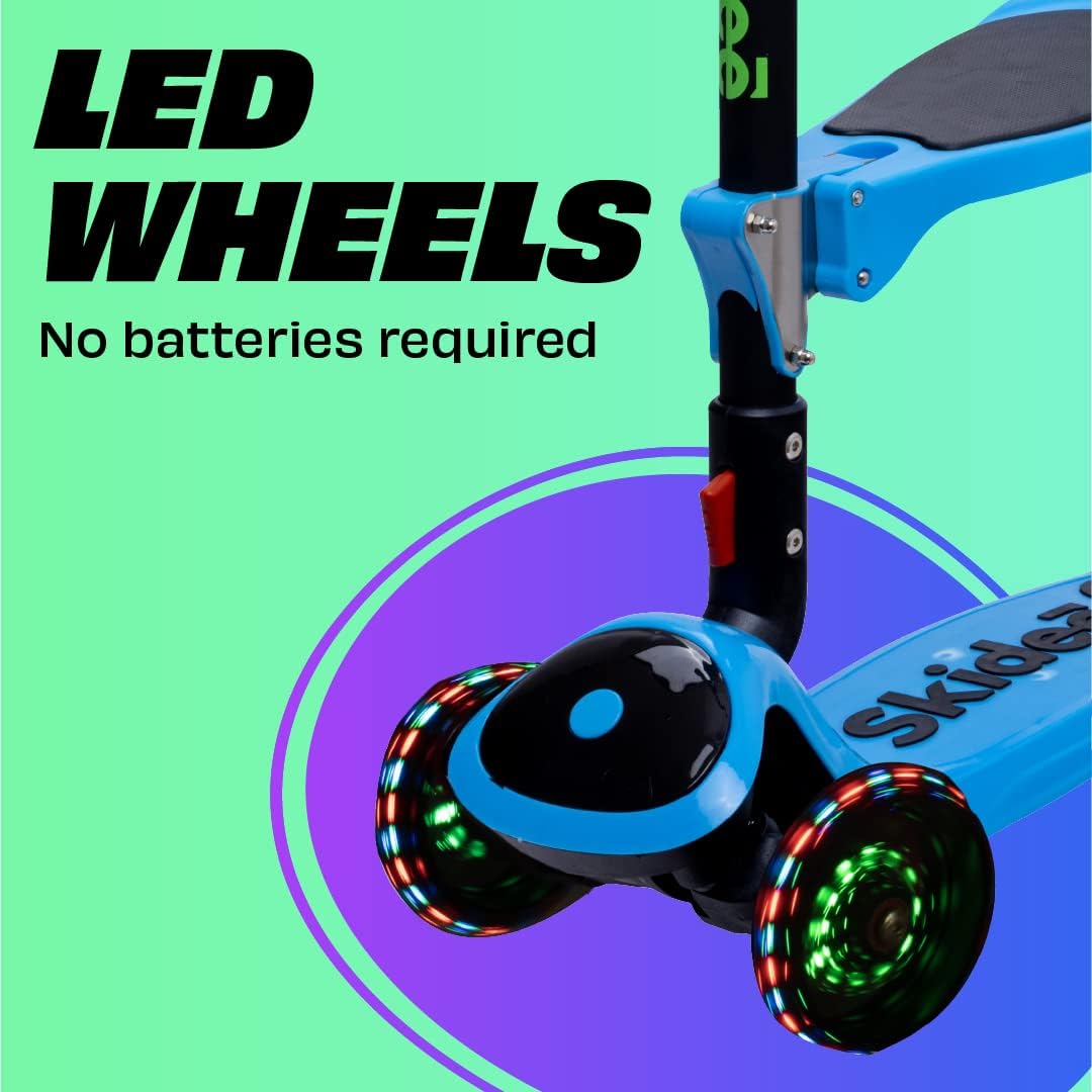 DEMO SKIDEE Kick Scooters for Kids Ages 3-5(Suitable for 2-12 Year Old)Adjustable Height Foldable Scooter
