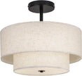 NEW/OPEN BOX HILUXIA 18 Inch Large Semi Flush Mount Ceiling Light Fixture with Dual Drum Design