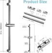NEW/OPEN BOX OFFO Shower Slide Bar Combo,33 in  Slide Bar with 6-Mode High Pressure Handheld Shower Head