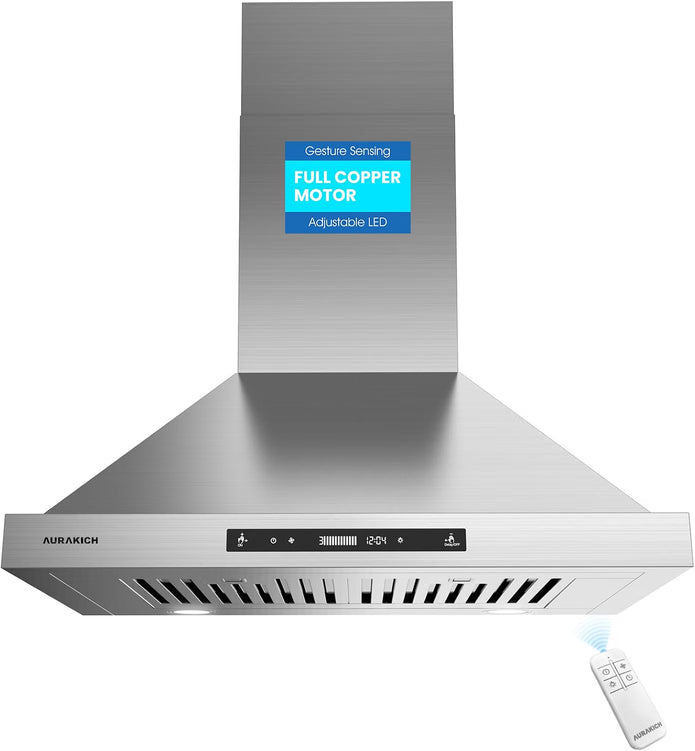 Open box/Unused AURAKICH 30-inch Wall Mount Range Hood, AUR-RHP01-US