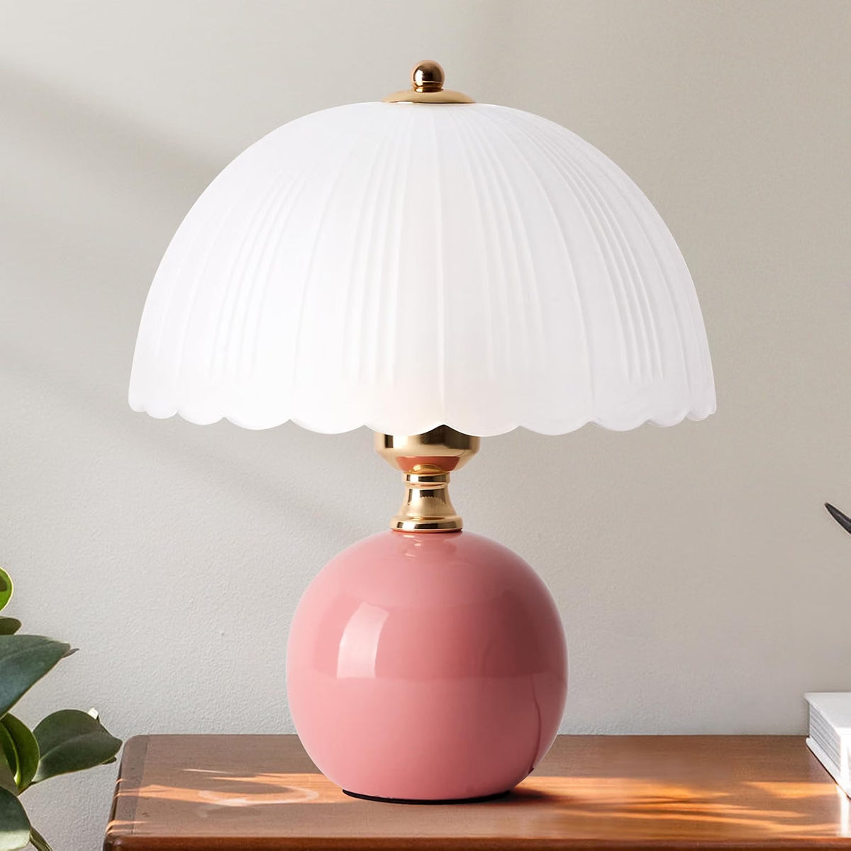 NEW Ceramic Table lamp, Modern Bedside Lamps ,Pink (S05PK-1PACK)