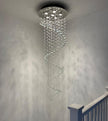NEW/OPEN BOX Elegant Spiral Crystal Chandelier Lighting, A1A9 Clear K9 Crystal Raindrop