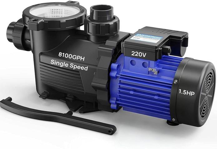 Used AQUASTRONG in/Above Ground  Swimming Pool Pump,1.5HP Matta Blue-PSP150-HV