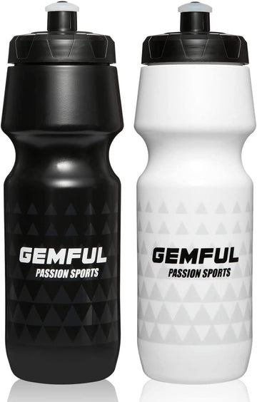 GEMFUL Sports Water Bottle Road Mountain Biking BPA Free 24 Ounce 2 Pack