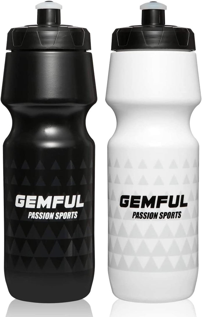 GEMFUL Sports Water Bottle Road Mountain Biking BPA Free 24 Ounce 2 Pack