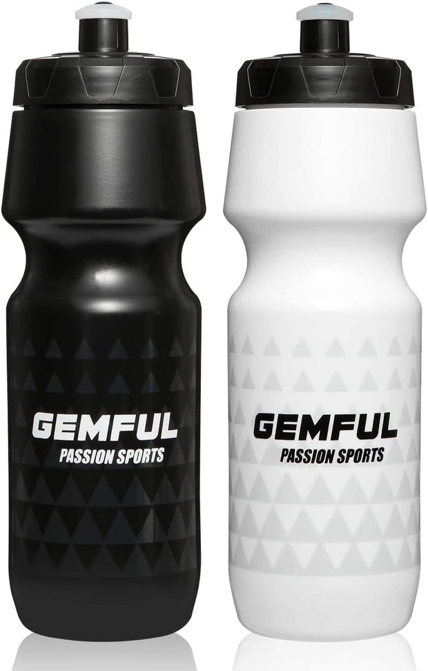 GEMFUL Sports Water Bottle Road Mountain Biking BPA Free 24 Ounce 2 Pack