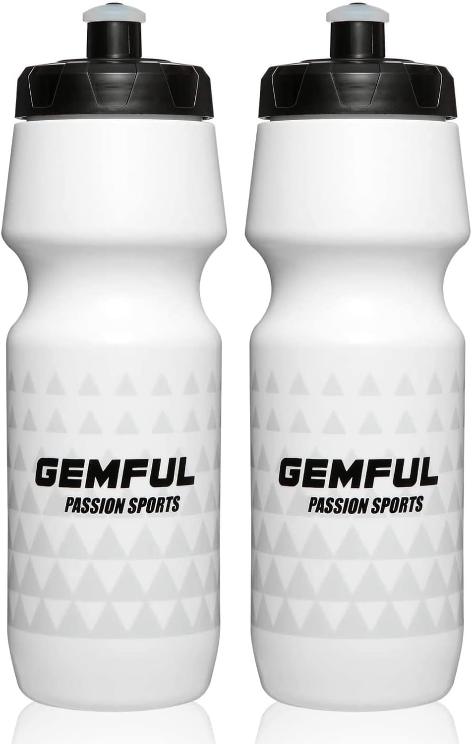 GEMFUL Cycling Water Bottle BPA Free 750ml Plastic Squeeze Bottle Leak Proof Drink Bottles Lightweight for Bike Bicycle Sports Gym 2 Pack