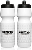 GEMFUL Cycling Water Bottle BPA Free 750ml Plastic Squeeze Bottle Leak Proof Drink Bottles Lightweight for Bike Bicycle Sports Gym 2 Pack