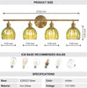 NEW Rnidaipi Light Fixtures, 4-Light  Green Tulip Glass Shade Brass Vanity Wall Light