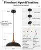 NEW GUIHUALOVE Black Pendant Lights Kitchen Island, Modern Pendant Light