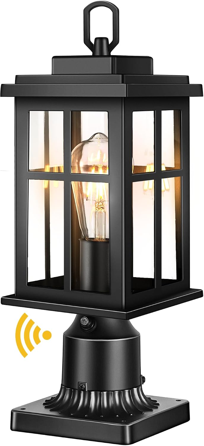 NEW/OPEN BOX OPAXIS Dusk to Dawn Outdoor Post Lights, Black Post Lights Outdoor-P82491