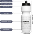 GEMFUL Cycling Water Bottle BPA Free 750ml Plastic Squeeze Bottle Leak Proof Drink Bottles Lightweight for Bike Bicycle Sports Gym 2 Pack