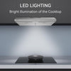 New Hermitlux Under Cabinet Range Hood 30 inch Vent Hood With 3 Speed Exhaust Fan-HMX-USF25A75-AC