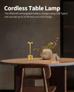 Cordless Table Lamps Rechargeable 2 Pack, 5000mAh Battery Operated LED Touch Lamps -Black /Gold
