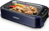 NEW CUSIMAX Indoor  Electric Smokeless Grill Portable Korean BBQ Grill, Single Plate, Blue ,CMRG-200