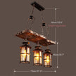 NEW Wood Retro Pendant Lighting Industrial Vintage Chandelier Black