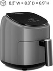 OPEN BOX Chefman 2 Qt Mini Air Fryer – Compact and Space-Saving Air Fryer, PFAS-Free Nonstick Basket– Grey