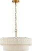 OPEN BOX ELYCCUPA 20” Hand Woven Rattan Chandelier Boho Pendant Light  Adjustable ,White - 532-SCD-6