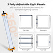 K&F CONCEPT 24x24“ Photo Studio Light Box, Portable Folding Photo Booth 40W LED Photo Background Shooting Tent Kit, CRI 97+ 3000K–5600K,