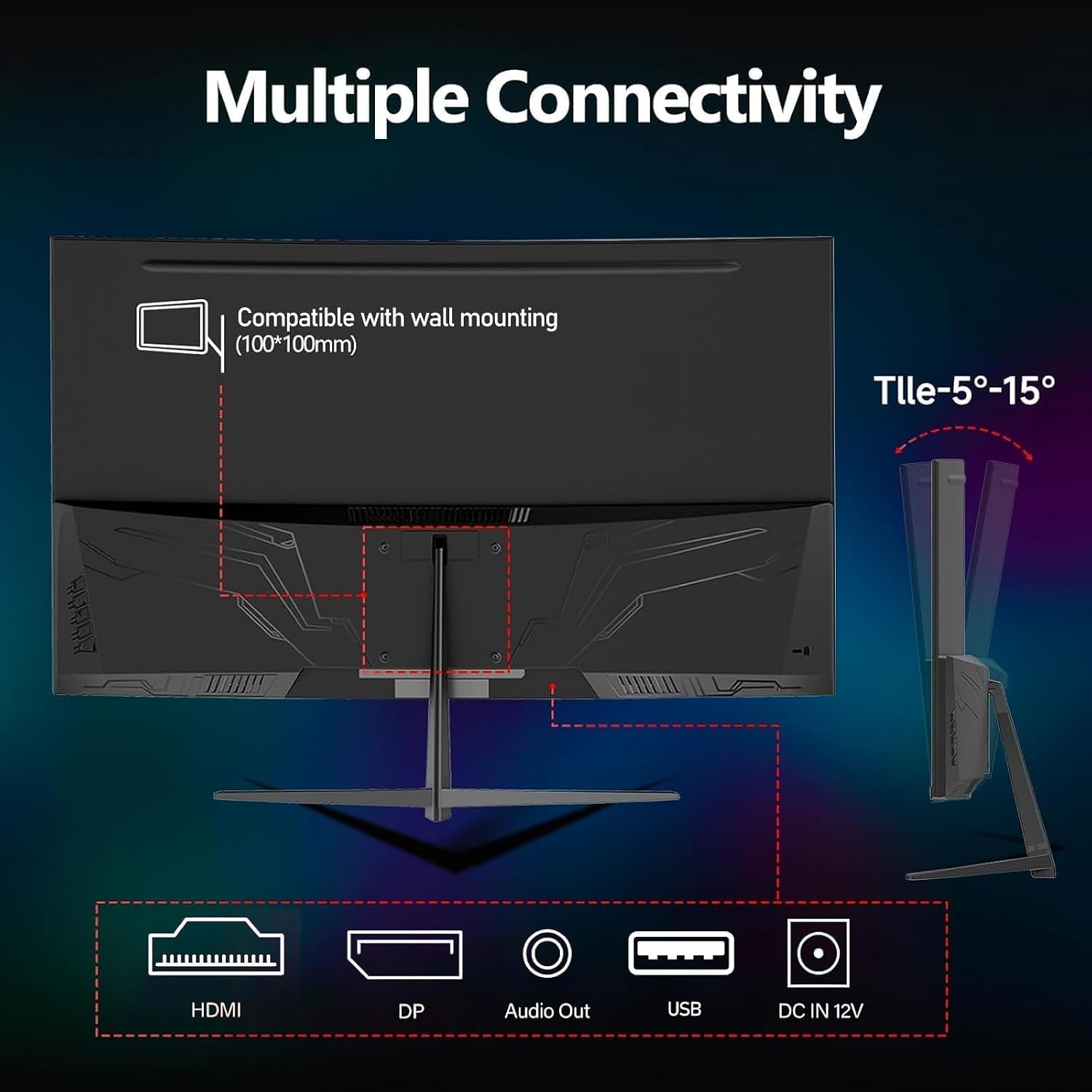 OPEN BOX Gawfolk Curved 32 inch Gaming Monitor 240Hz PC Screen Full HD 1080P-GF320C
