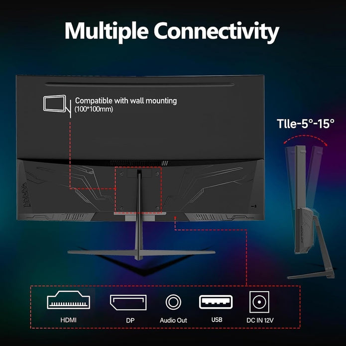 OPEN BOX Gawfolk Curved 32 inch Gaming Monitor 240Hz PC Screen Full HD 1080P-GF320C