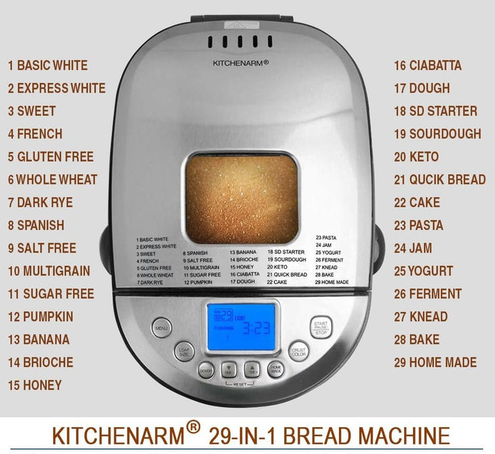 NEW Kitchenarm KA8520 Smart Bread Maker
