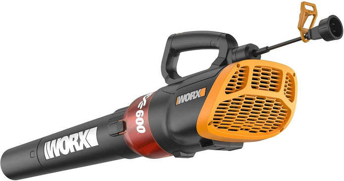 NEW/OPEN BOX WORX WG520 12 Amp Turbine 600 Electric Leaf Blower 600 CFM 110 MPH Airflow, 2-Speed Control for Daily Yard Debris Clearing, Corded
