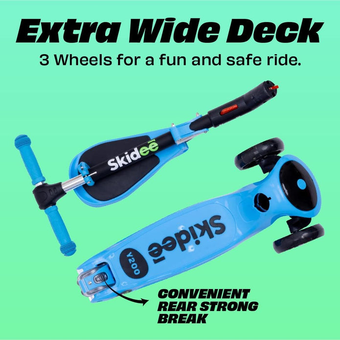 DEMO SKIDEE Kick Scooters for Kids Ages 3-5(Suitable for 2-12 Year Old)Adjustable Height Foldable Scooter