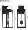 NEW Diyel Outdoor Lantern Wall Sconce Light, 24 Inch Tall  -RZ008L BK