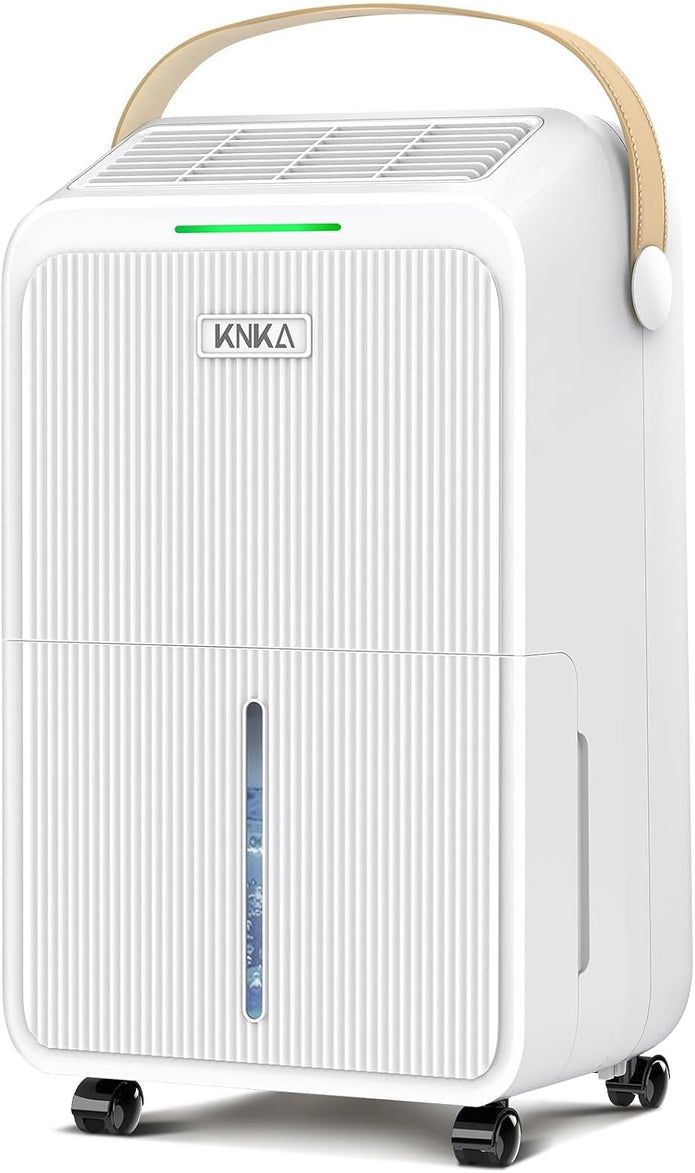 KNKA 2500 Ft² Max 34 Pints Dehumidifier for Basement with Drain Hose, White-PD22SC-12