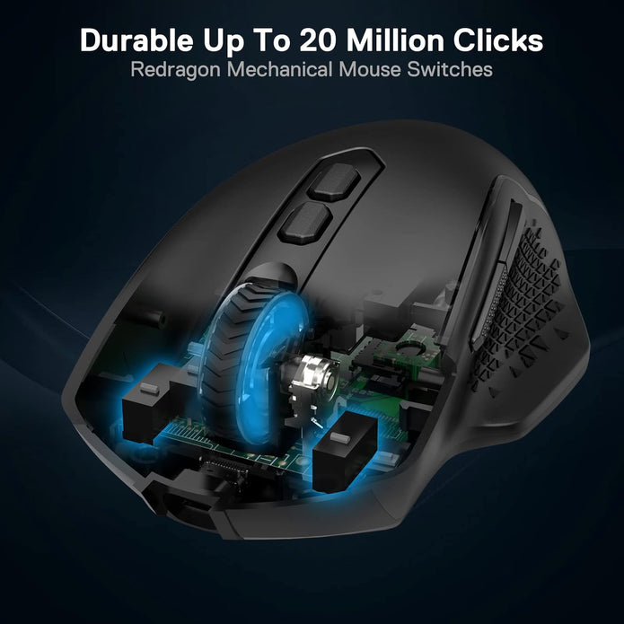Redragon M810 Taipan&nbsp;Pro Wireless Gaming Mouse, 10000 DPI Wired/Wireless Mouse /Black