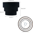 3-Tier Black Drum Chandelier, Modern Ceiling Pendant Lights Fixture Round Adjustable