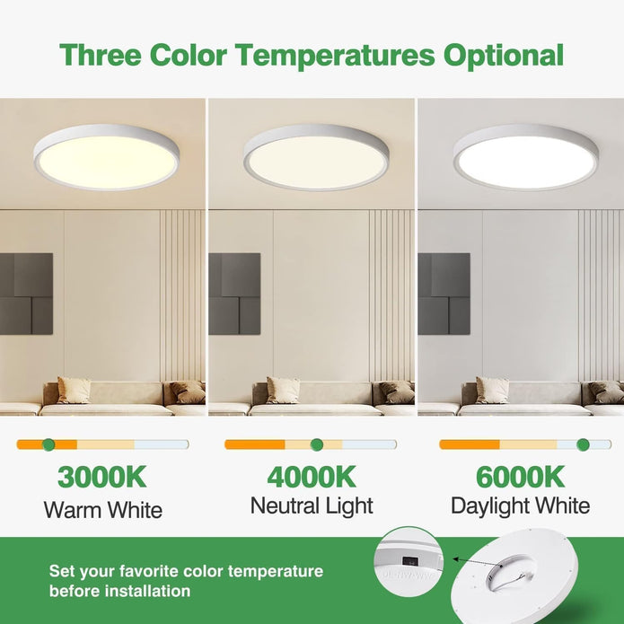 NEW FY WISDOM FLY LIGHTING 24 Inch Large LED Flush Mount Ceiling Light, 50W
