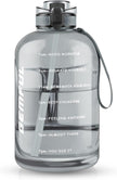 GEMFUL 3 Liter Water Bottles with Handle Motivational Times to Drink Leakproof Wide Mouth Big Sports Jugs