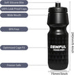 GEMFUL Bike Water Bottle and Holder Combo Lightweight 750 ml Cycling Bottle