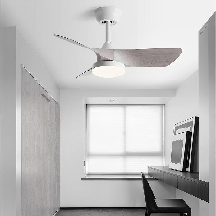 NEW Indoor 30in Ceiling Fans with Lights and Remote 3 ABS Blades -CFL-006C3