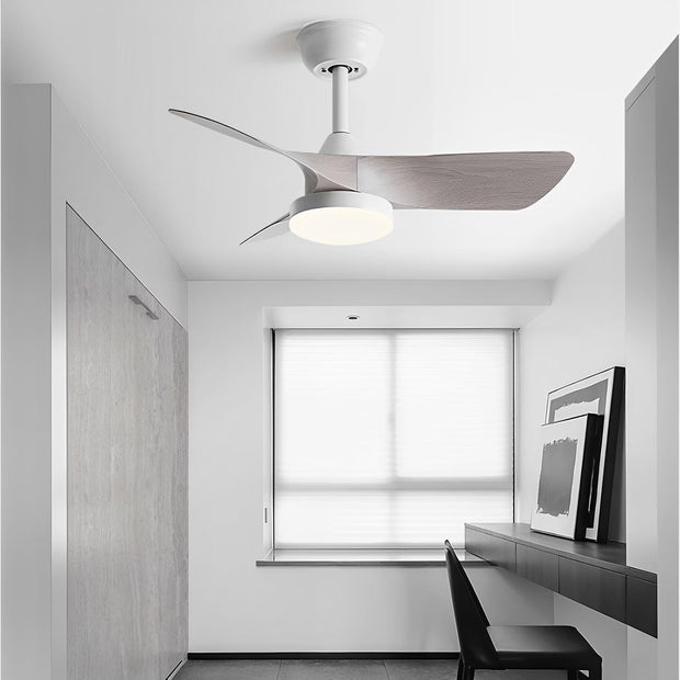 NEW Indoor 30in Ceiling Fans with Lights and Remote 3 ABS Blades -CFL-006C3