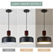 NEW TeHenoo Modern Pendant Lights, Natural Wood and Brass Accent ,Black-2130P