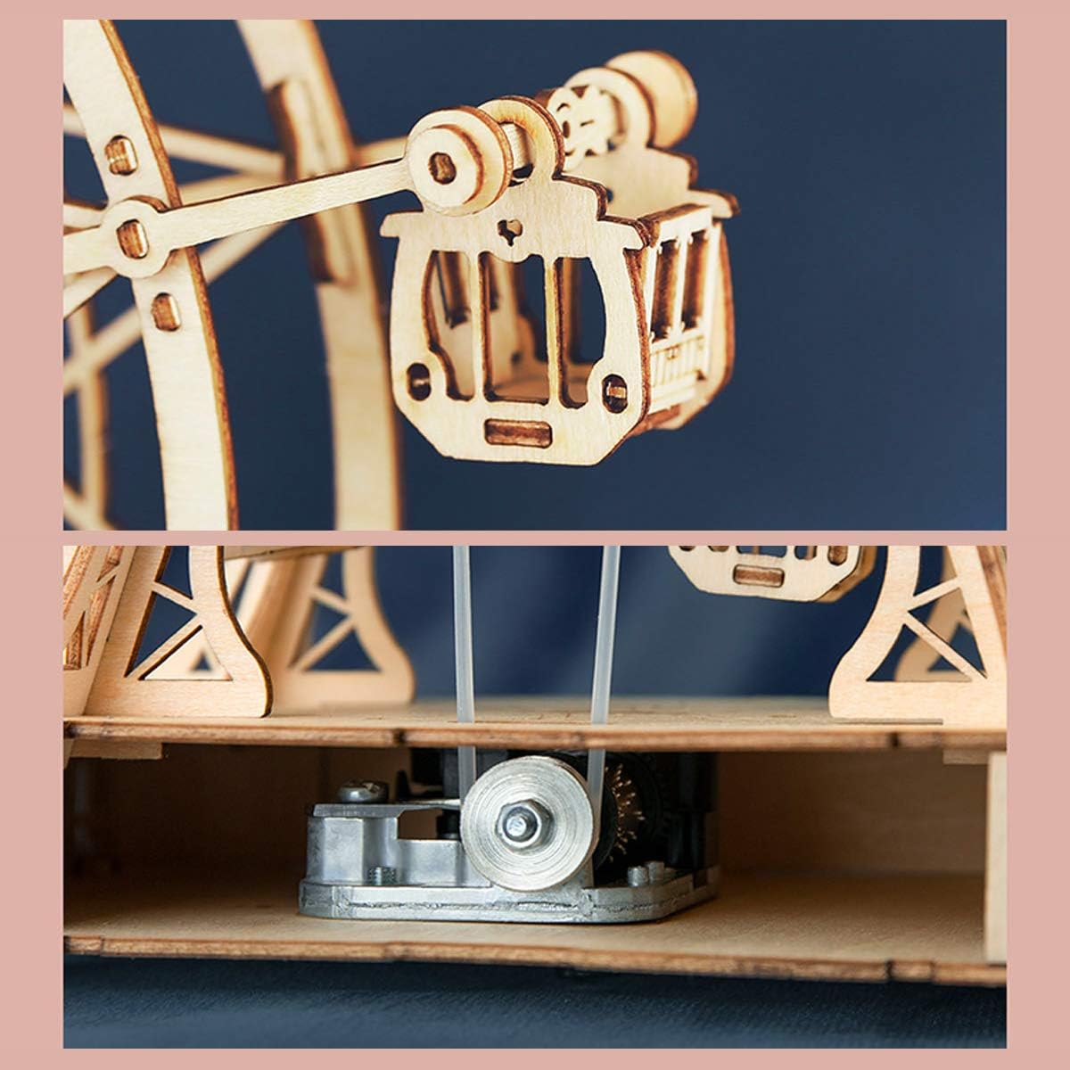 Rolife 3D Wooden Puzzle Ferris Wheel Hand Crank Music Box/ TGN01