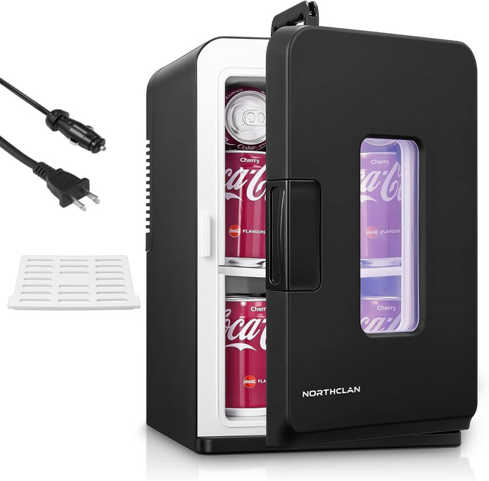 NEW/OPEN BOX NORTHCLAN Mini Fridge for Bedroom, 15 Litre/21 Cans Portable Mini Refrigerator