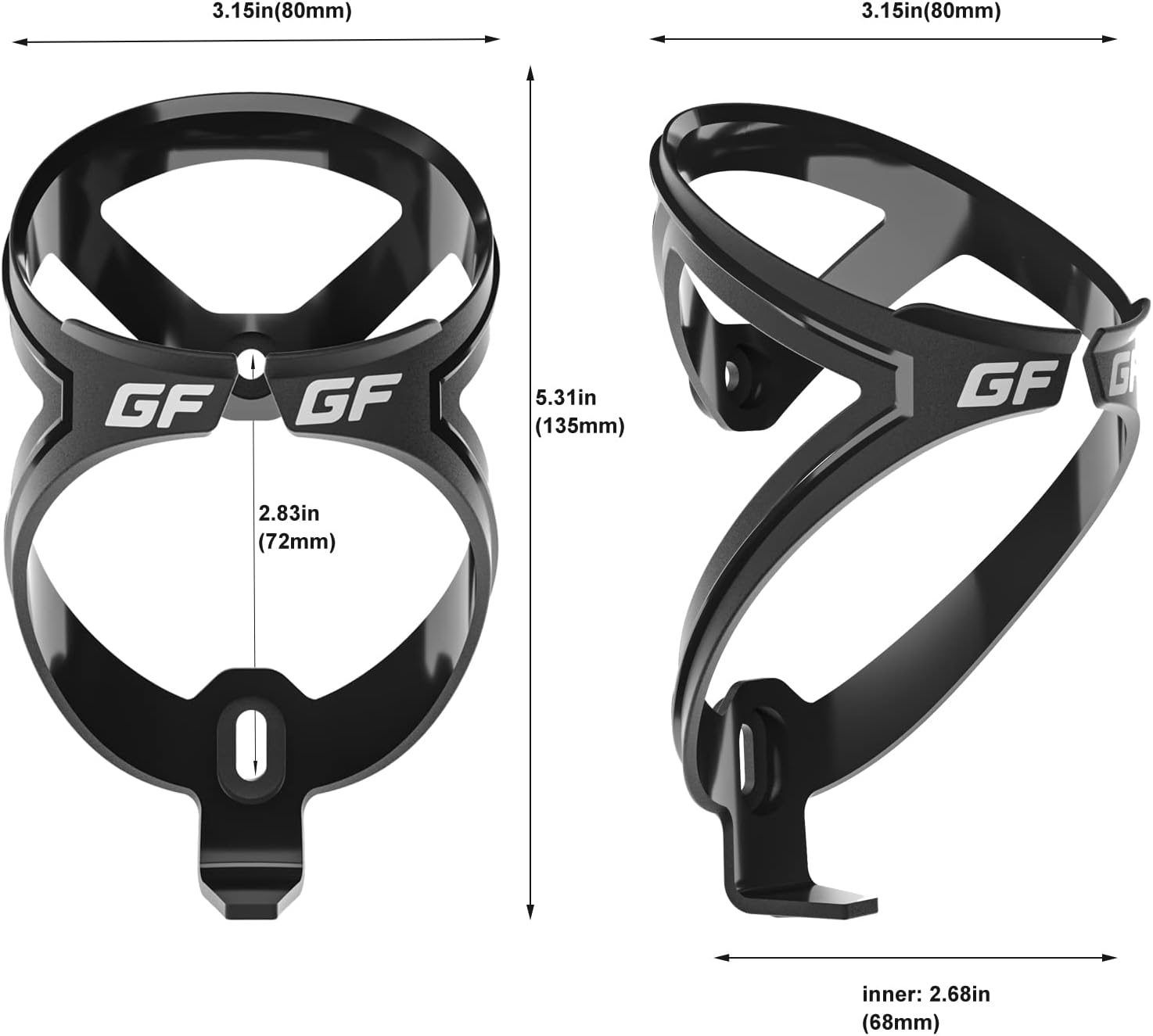 GEMFUL Bike Water Bottle and Holder Combo Lightweight 750 ml Cycling Bottle