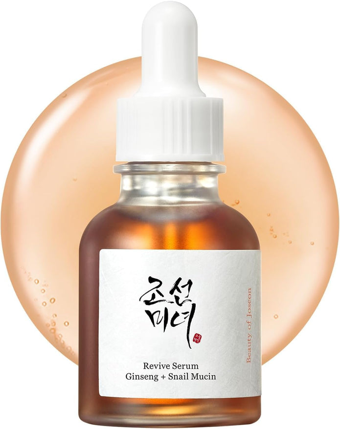 Beauty of Joseon Revive Snail Mucin Ginseng Serum Hydrating Peptide Facial Moisturizer Dark Spot Acne