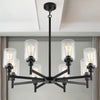 NEW LIGHTDAMY 8-Light Black Farmhouse Chandeliers Light 34'' Fixture for Dining Room
