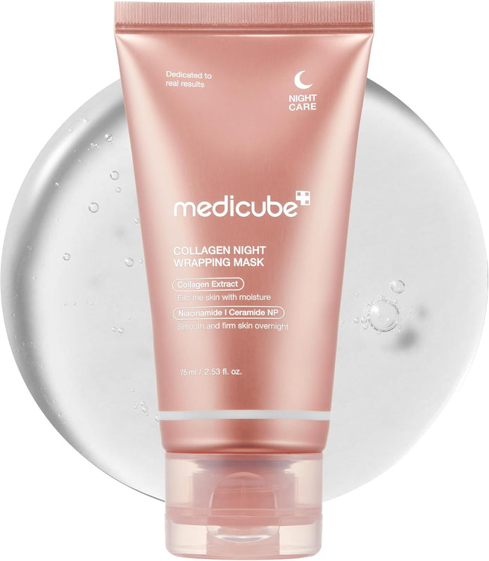 Medicube Collagen Overnight Wrapping Peel Off Facial Mask Pack - Elasticity Hydration Care, 75ML