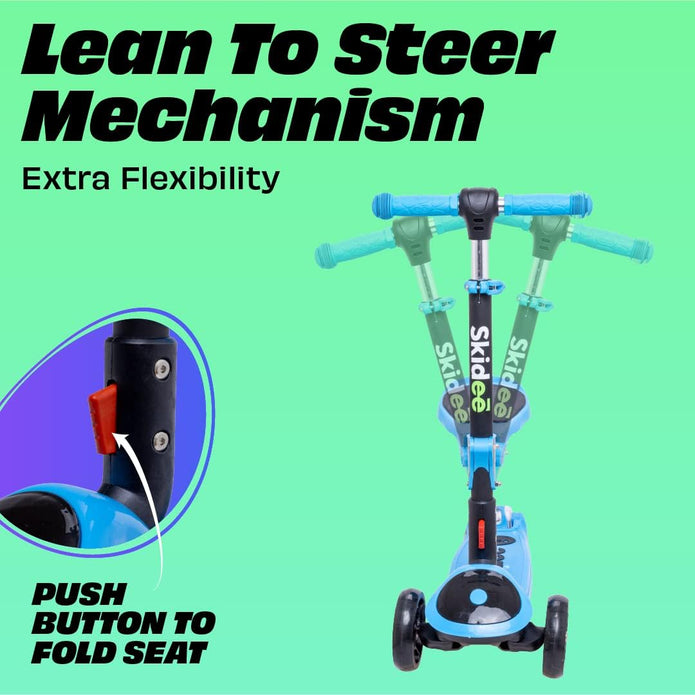 DEMO SKIDEE Kick Scooters for Kids Ages 3-5(Suitable for 2-12 Year Old)Adjustable Height Foldable Scooter