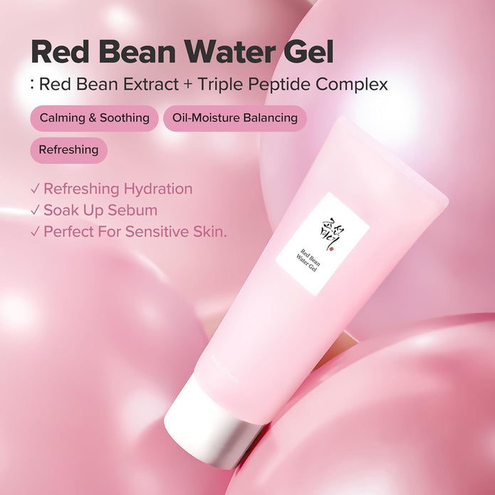 Beauty of Joseon Red Bean Water Gel Hydrating Peptide Hydro Boost Moisturizer for Acne Prone Dry Skin