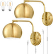 VATONI Plug in Wall Sconces, Dimmable Wall Sconce Swing Arm Wall Lights